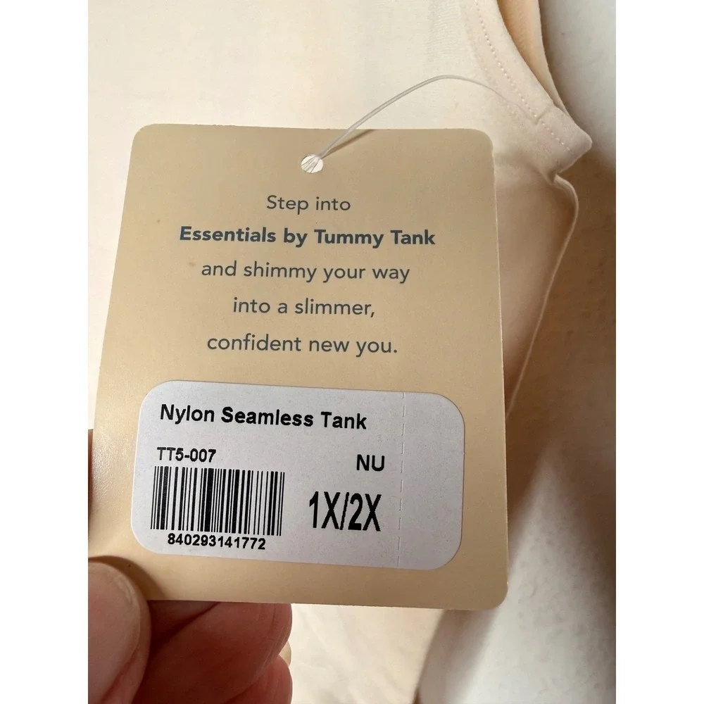 NWT Essentials by Tummy Tank Nude Seamless Shapewear Tank‎ TT5-007 Sz 1X/2X
